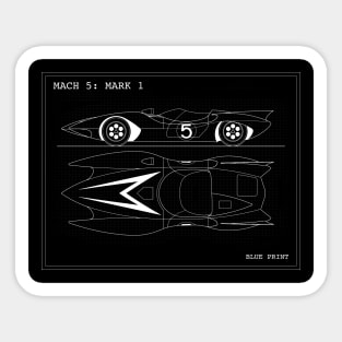 MACH 5 BLUEPRINT Sticker